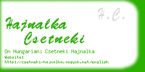hajnalka csetneki business card